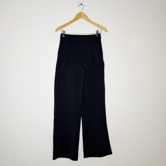 Halara XS Tall Navy Wide Leg Pants 02857107 | High Rise Stretch Dress Trousers - Picture 5 of 8